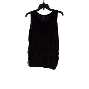 jason maxwell tank Black ruffle Womens XL Tank
